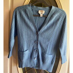 Talbots Petites Blue Cardigan size Small